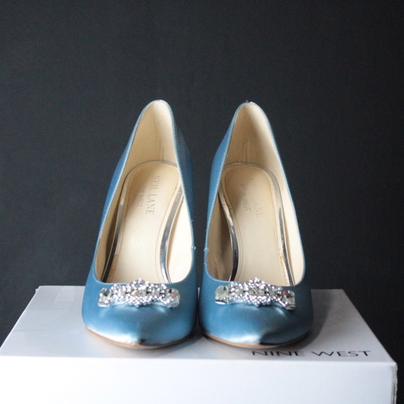 LIGTH BLUE HEELS NINE WEST - Picture 4 of 9